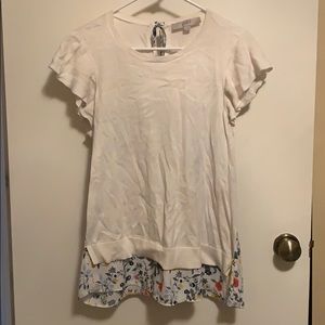 Loft mixed media shortsleeved sweater